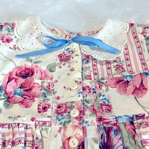 Demitasse Little Girls VTG Floral Dress Button Front Special Occasion Sz 6 USA - Picture 3 of 12