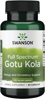 Swanson Gotu Kola 435mg - 60 Kapseln Energie- & Durchblutungsunterstützung