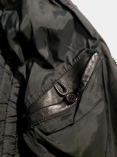 Vintage Yamaha Leather Jacket Black Padded Racer Motorcycle Biker Size 42/Mens M - Picture 10 of 19