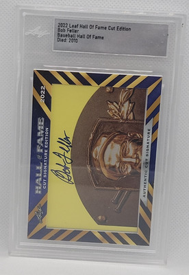 2022 Leaf Hall of Fame Cut Edition Bob Feller Cut Auto Encased