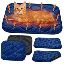 4 Pack Self Warming Cat Mat Self Heating Cat Pad Warm Thermal 16 x 20 Inch blue