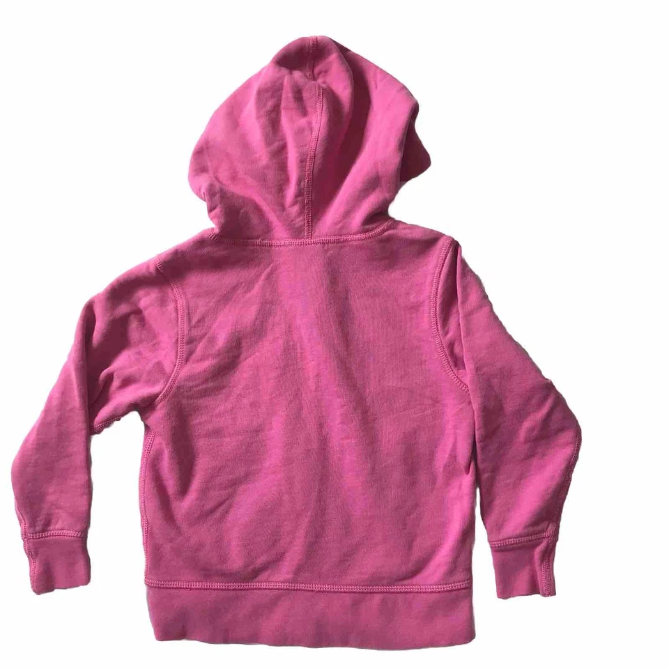 Chaqueta con Capucha Hanna Andersson Niñas Talla 100 EE. UU. 4 Cremallera Completa Rosa 100% Algodón Usada en Excelente Condición Foto 3 de 4
