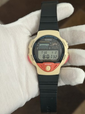 Rare Vintage Casio Thermometer TS-200 Men s Digital Sports Watch JDM 1980s