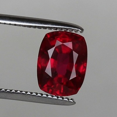 Natural Pigeon Blood Red Ruby BURMA Cushion Cut 10.85Ct Loose Gemstone Ring Size