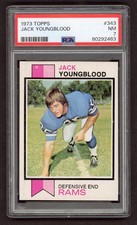 1973 Topps Football #343 Jack Youngblood Rookie RC PSA 7 NRMT Los Angeles Rams