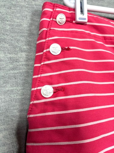 Tommy Hilfiger Mujer Pantalones Cortos 16 Rayas Rosa Preppy Náutico Marinero - Imagen 2 de 6