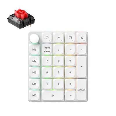 Keychron K0 Max QMK Wireless Custom Number Low-Profile RGB Backlit(Hot-Swappa...