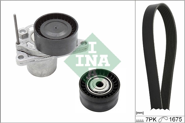 1X INA 529 0247 10 Keilrippenriemensatz FüR Renault Nissan Opel Vauxhall-image