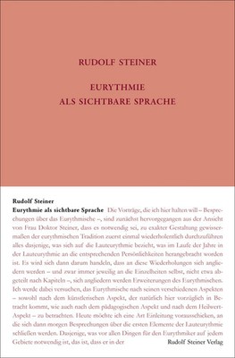 Eurythmie als sichtbare Sprache Rudolf Steiner Buch Gebunden Deutsch 2019