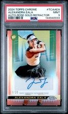 Alexandra Eala 2024 Topps Chrome #TCA-AEA Rose Gold Refractor Auto RC 3/20 PSA 9