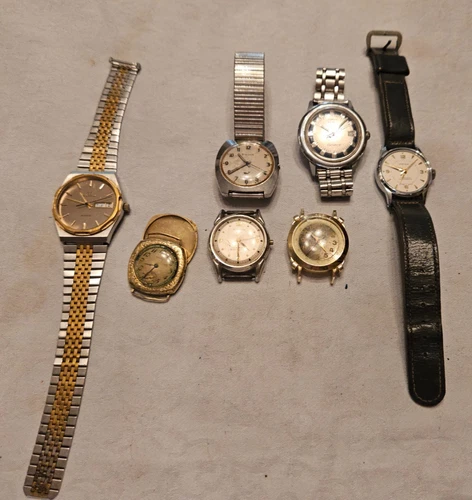 LOT Antique/Vintage Watches & Watch Parts -Elgin-Hamilton-Bulova-Shefeild-Benrus