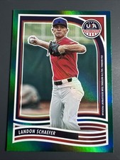 2024 Panini Stars and Stripes - Landon Schaefer #195 Green