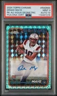 2024 Topps Chrome Rookie Autograph Drake Maye #RA-DMA Aqua Geometric  /199 PSA 9