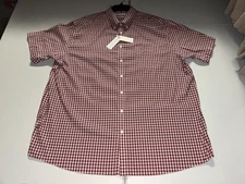 NWT's Roundtree & Yorke Gold Label Non Iron Red Multicolor Shirt 3XT 3XLT Tall