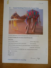  CAMEL KNITTING PATTERN FOR 8" (20 CMS) STANDING  NATIVITY CAMEL 