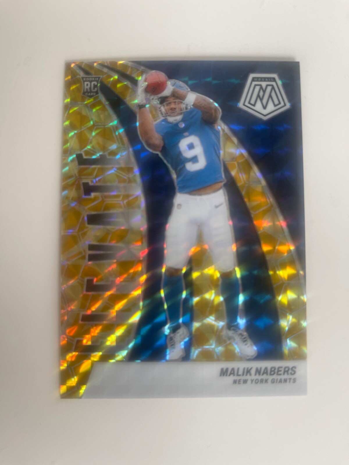 2024 Panini Mosaic - Notoriety Reactive Yellow Mosaic Prizm #23 Malik Nabers /89
