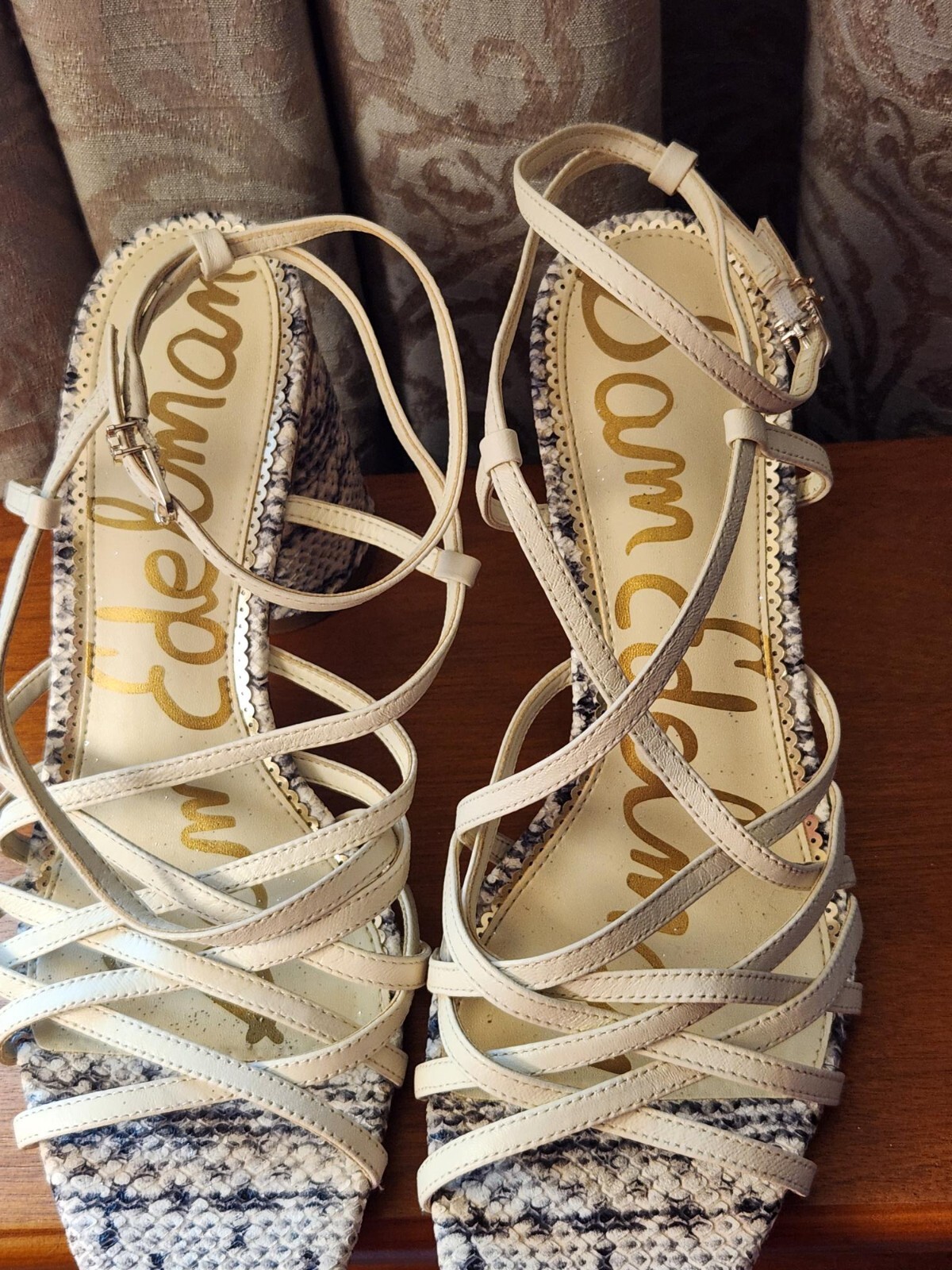 Sam Edelman Daffodil Ivory Python Strappy Sandals… - image 9