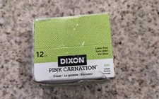 (12-Pk) Dixon Pink Carnation Erasers Large 2-9/16" x 1" x 7/16" DIX38910