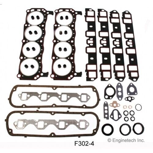 FORD 260-289-302-347 FULL ENGINE GASKET SET 1962-1983 LINCOLN MERCURY BRONCO - Picture 1 of 2