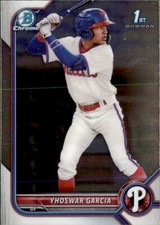 2022 BOWMAN CHROME PROSPECT 1ST PHILADELPHIA PHILLIES - YHOSWAR GARCIA #BCP-90