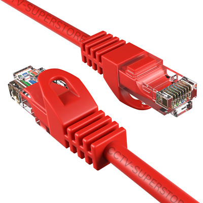 100ft Cat6 Ethernet Cable RJ45 UTP LAN Patch Cord Gaming Streaming Internet Red