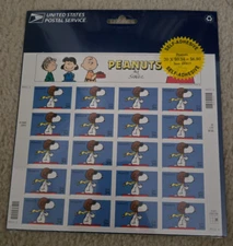 NEW SEALED: Vintage Snoopy Peanuts Postage Stamps. Year 2000 .34cents USPS