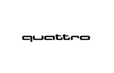 quattro Aufkleber Auto in verschiedene Größen in NEON Gelb