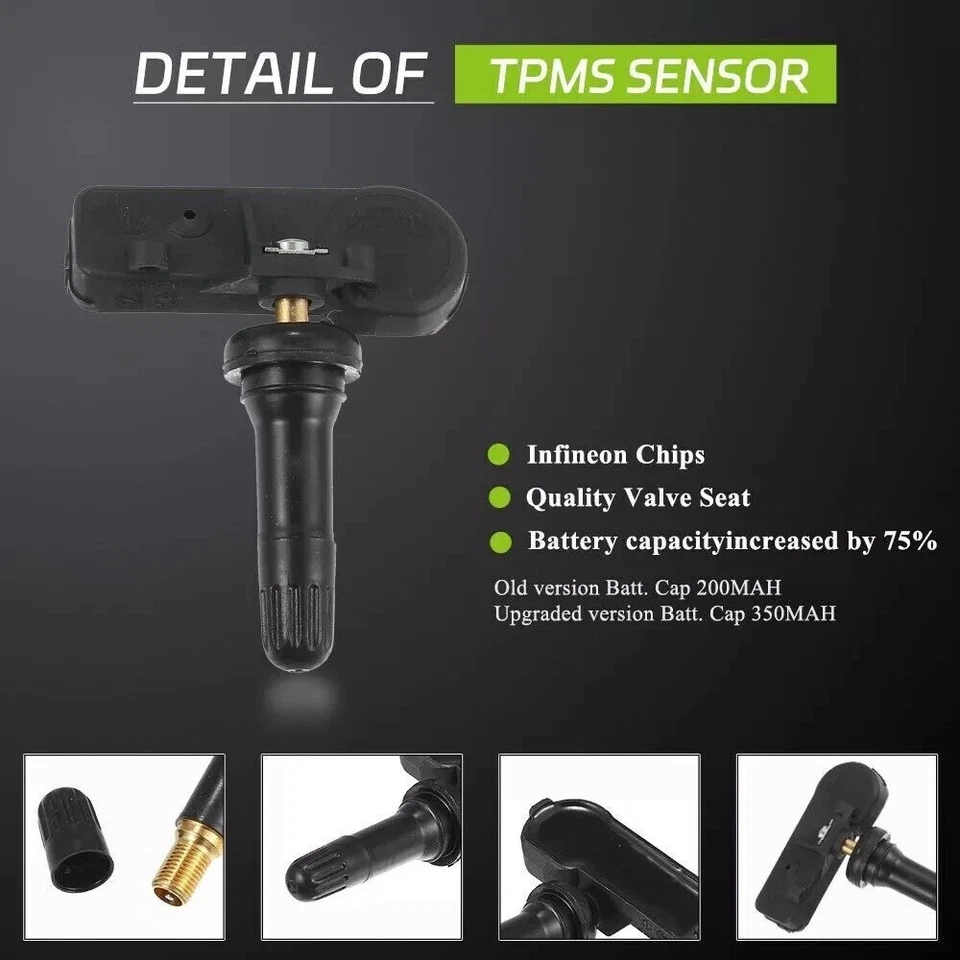 4PCS Tire Pressure Monitoring Sensor For 2011-2016 Lexus CT200h 42607-33021 - Image 2 of 4