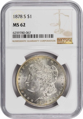 1878-S Morgan Silver Dollar MS62 NGC