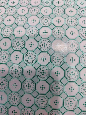 Dollhouse Hermes Wallpaper Green Meritas Pattern 1:12  scale.
