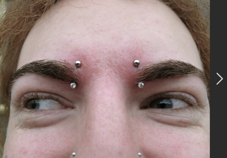 16g 5/16 UV Blue Anti eyebrow Tongue Snake eyes Rings 316L Surgical  Steel