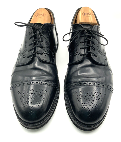 ALDEN 8.5B/D Medaglione Nero Cap Toe Shell Cordovan - Foto 4 di 19