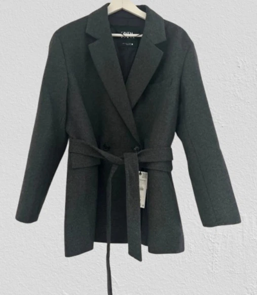 Blazer Zara gris Laine Neuf - Photo 2/3