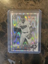 2021 Bowman Draft Chrome AARON SABATO Black & White Ray Wave Refractor BDC-163