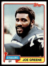 Joe Greene 1981 Topps Card  #495
