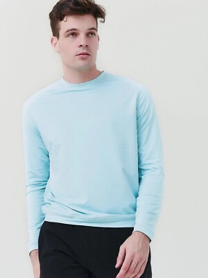 Peter Millar Crown Sport Cradle Performance Crewneck Sweater Willow Mist Large