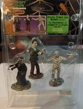 LEMAX Spooky Town REAPER ZOMBIE AND MUMMY #52136 Halloween Village - Set Of 3