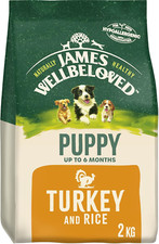 James Wellbeloved Complete Dry Puppy Food Turkey and Rice, 2 Kg 7.87 per kilo