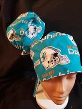 MIAMI DOLPHINS Handmade SURGICAL SCRUB CAPS
