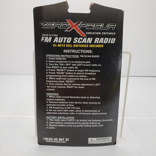 RADIO DE ESCANEO AUTOMÁTICO ZERO XPOSUR FM CON AURICULARES NUEVA 88 ~ 110 MHZ - Imagen 5 de 6