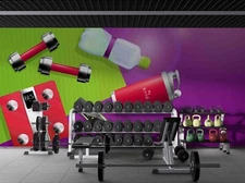 3D Body Fat Calculator Cup Self-adhesive Removeable Wallpaper Wall Mural 3669