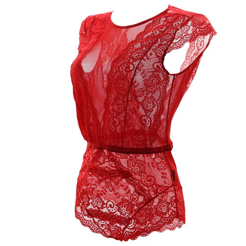 Women's Sexy Lingerie Lace Bodysuit One Piece Teddy Leotard Top Romper Jumpsuit - Picture 25 of 28