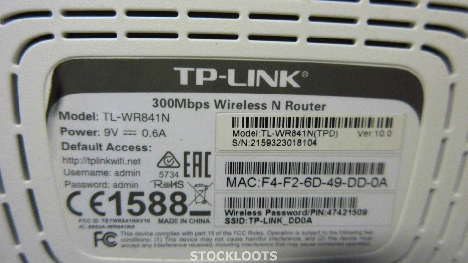 TP-LINK TL-WR841N V10.0 - N300 Wireless Extender Wi-Fi Router 300Mbps INCL PSU - Bild 3 von 3