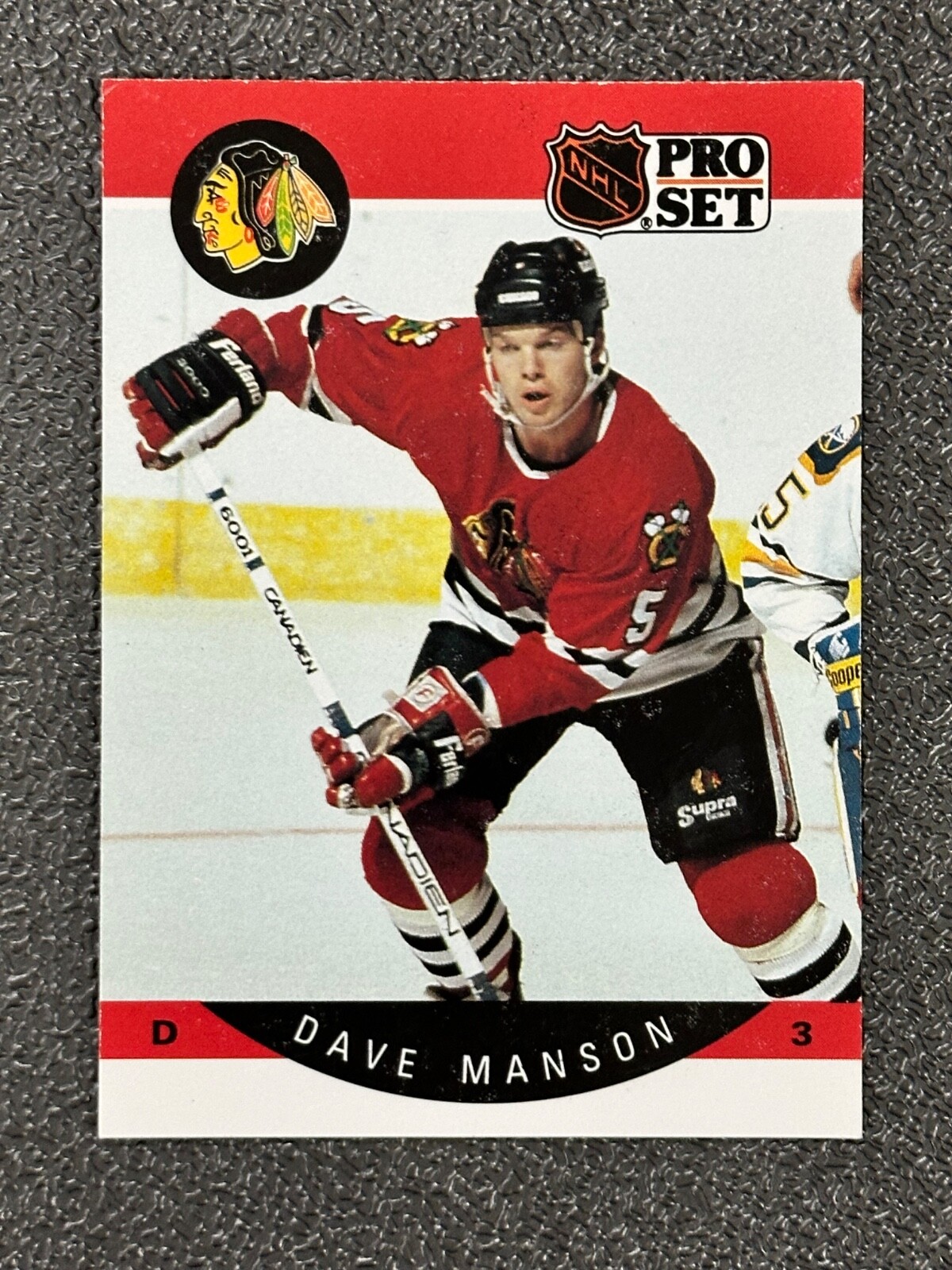 1990-91 Pro Set - #54 Dave Manson Error Both photos Steve Konroyd