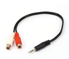   3.5mm Male Jack to 2 RCA Female Plug Adapter Stereo  Headphone Audio Y Cable