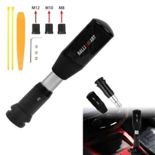 Universal Ralliart Blk Carbon Fiber Automatic Gear Shift Knob Shifter Lever Head