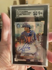 2021 Bowman Chrome Positional Promise Auto Francisco Alvarez /99 SGC 10 9 Mint 