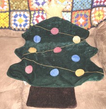 Set of 3 Large Green CHRISTMAS TREE PILLOW CASE COVER Tree Shaped NWT