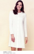 Linclalor 92719 Interlock Warm Cotton Long Sleeve Maternity Nightgown