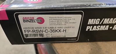 ABICOR BINZEL FP-R5W-C-36KX-H, WATER COOLED THRU ARM ROBOTIC CABLE